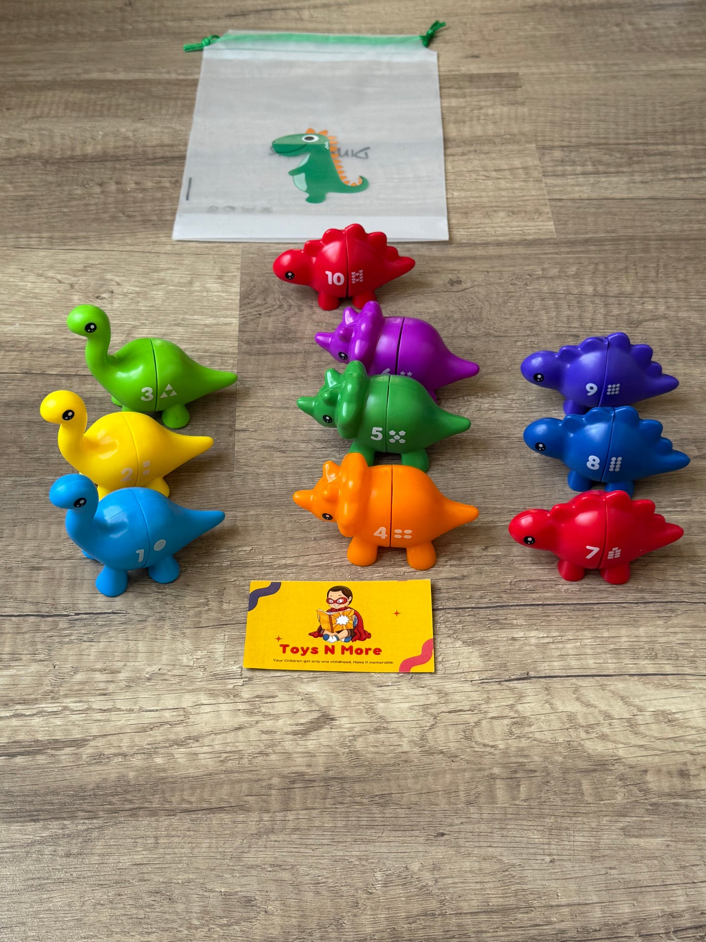Montessori Snap & Match Dinosaurs (20 Pieces) 🦖🧩