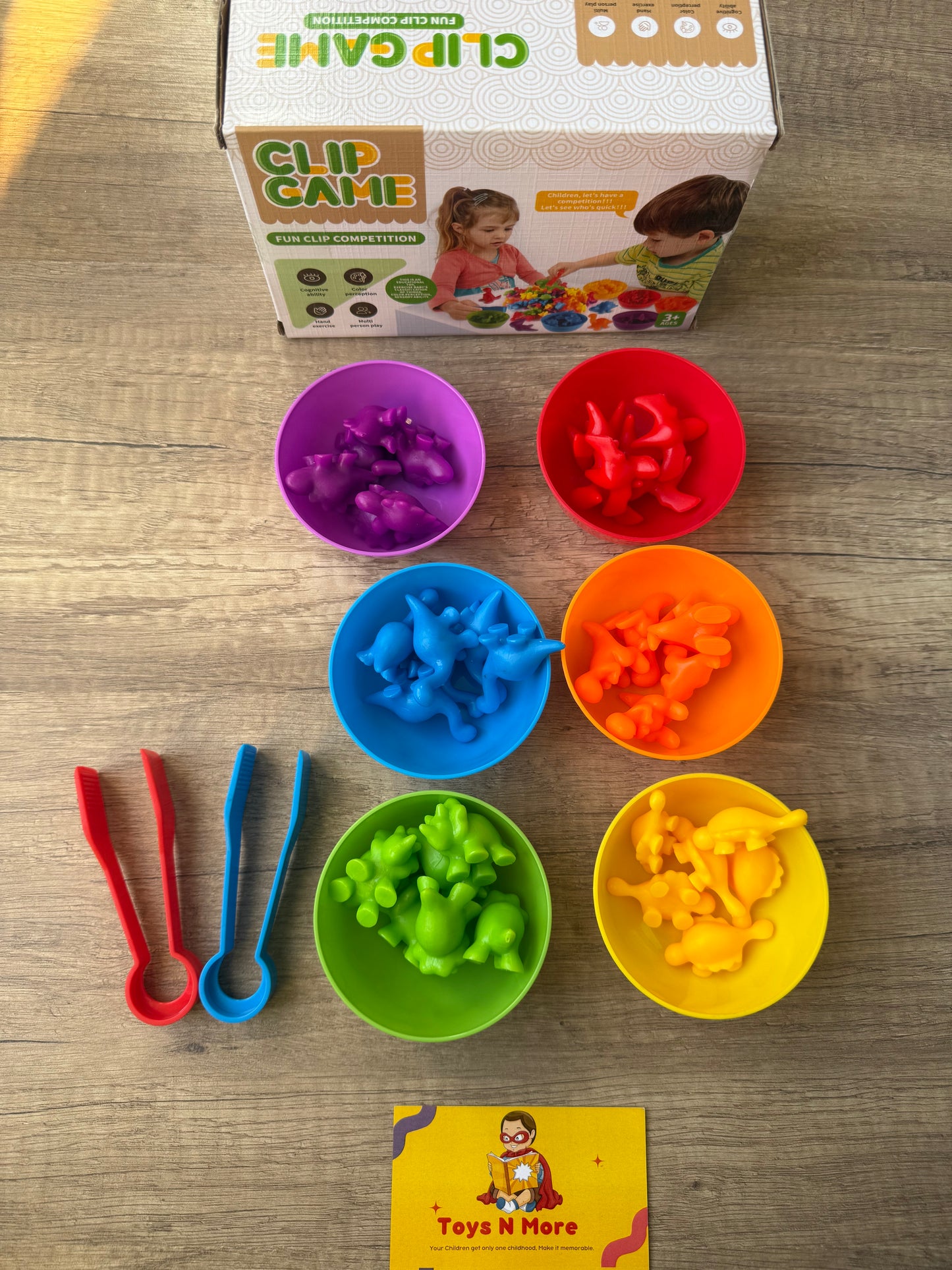 Dino Color & Shape Sorting Clip Game 🦖🌈