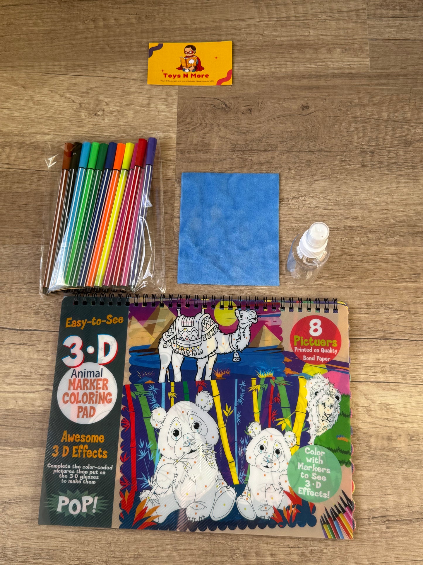 3D Magic Reusable Coloring Pad 🎨🦁