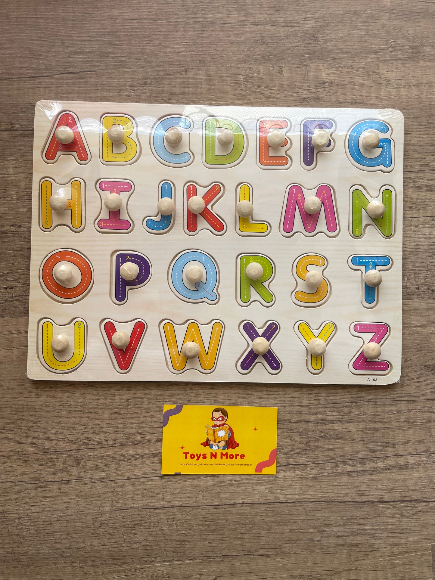 Wooden Knob Discovery Puzzle - Montessori Early Learning🧩🪵