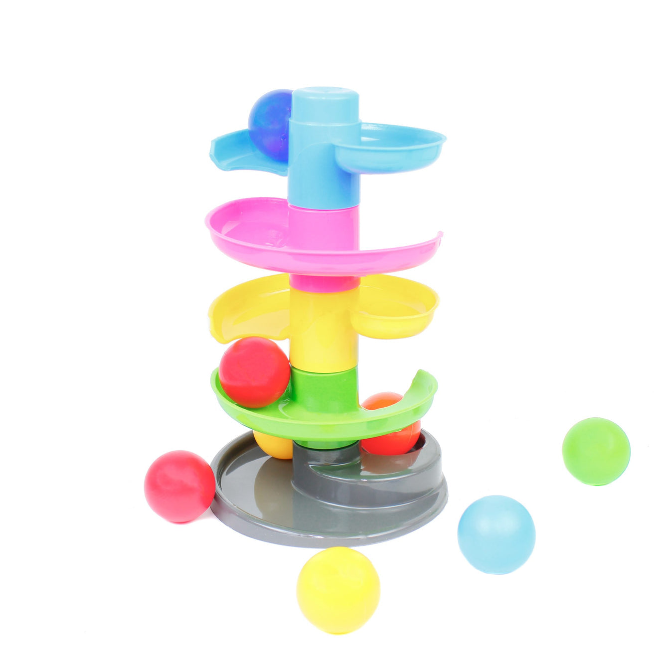 5-Level Spiral Ball Drop 🏀🎢