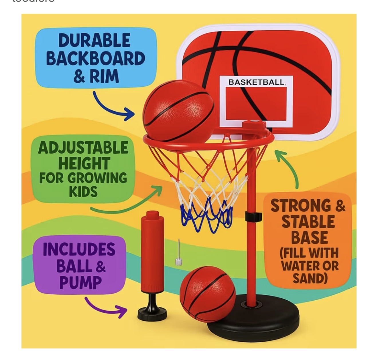 🏀 Junior Pro Adjustable Basketball Set ⛹️‍♀️