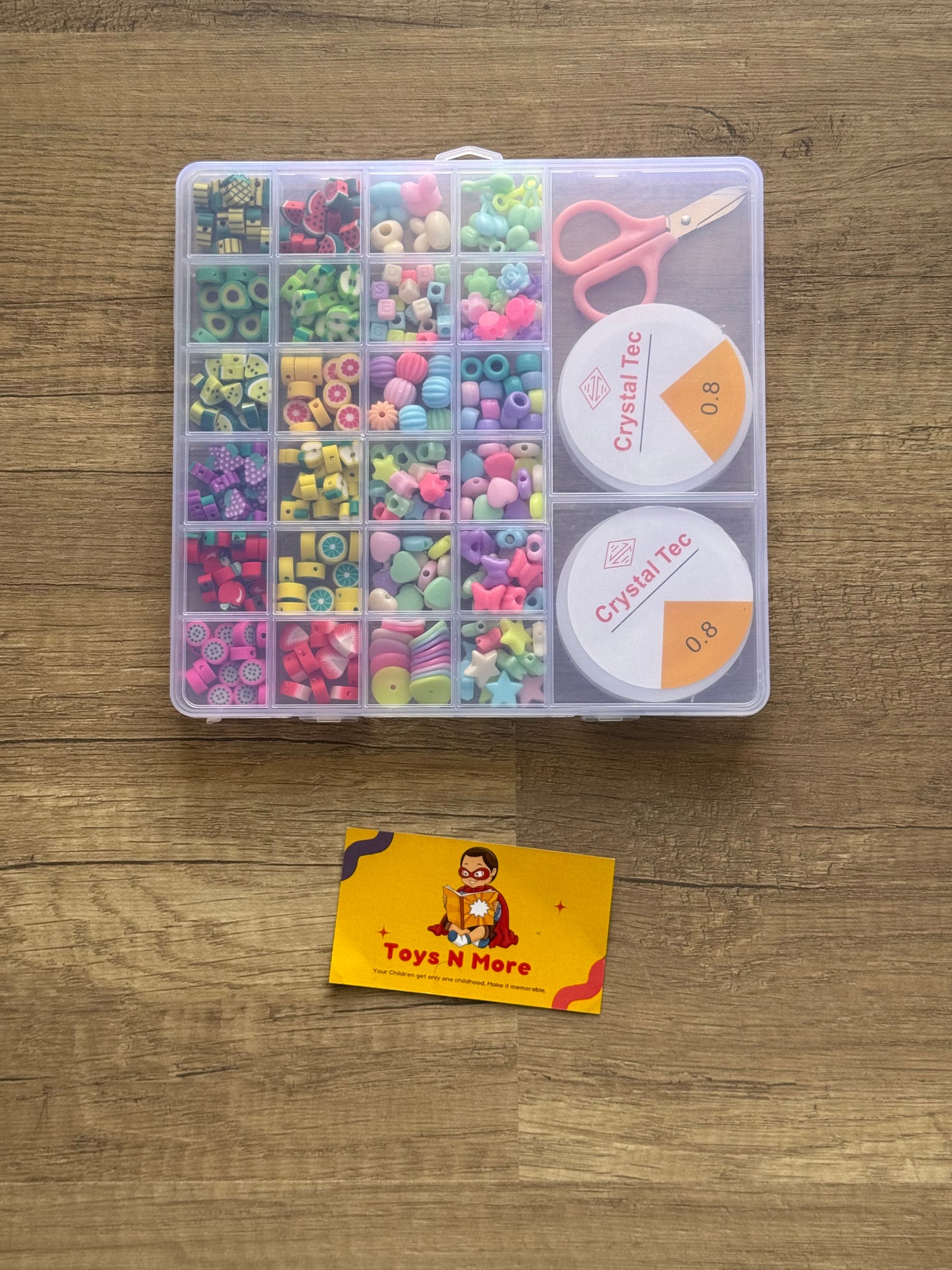 ✨ 24-Grid Fruit & Charms Rubber Bead Studio ✨