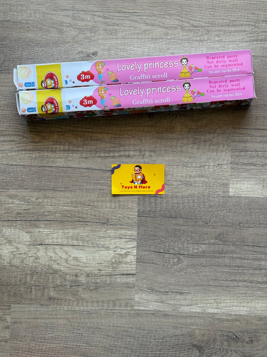 🏰 Jumbo 3-Meter Wall-Stick Coloring Roll (Adhesive & Mess-Free) ✨