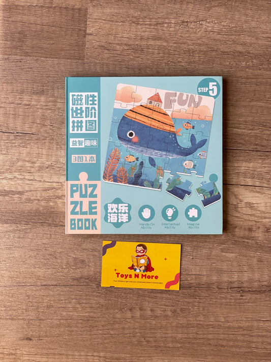 3-in-1 Magnetic Travel Puzzle Book 🧩📖