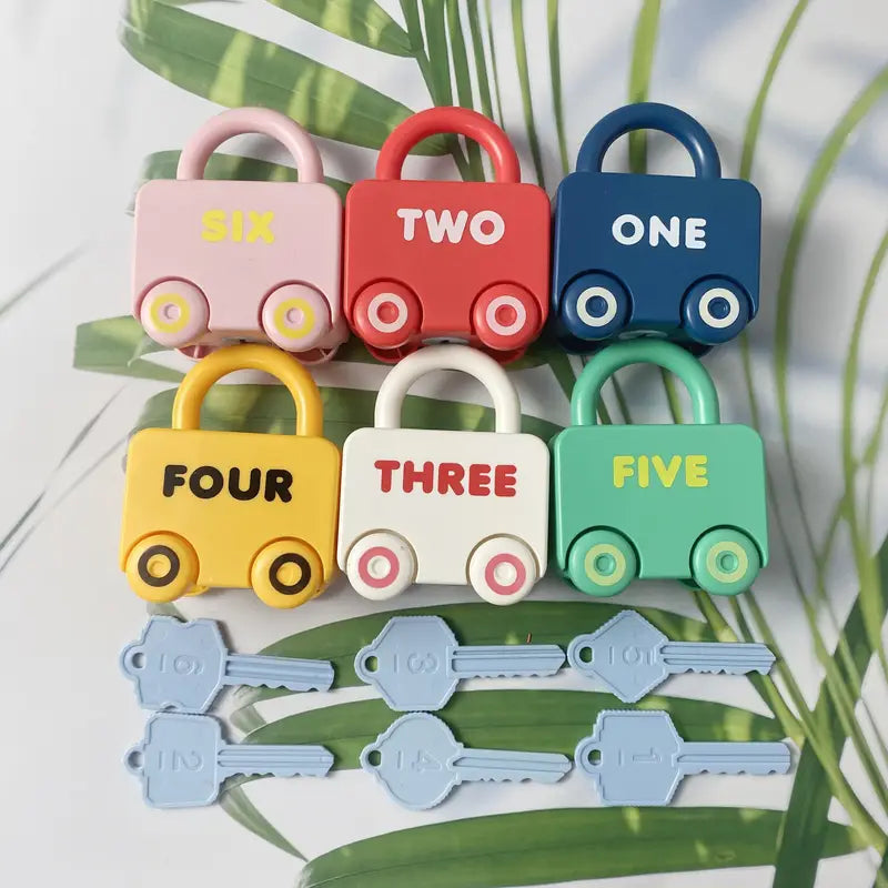 Educational Lock & Key Cars - Number Matching 🚗🔑