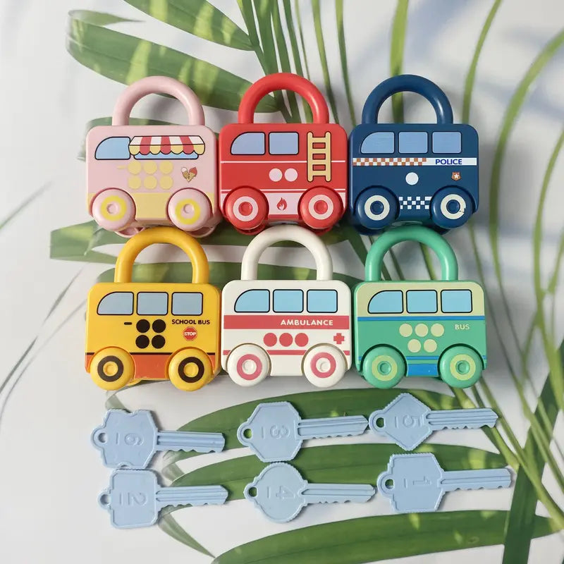 Educational Lock & Key Cars - Number Matching 🚗🔑