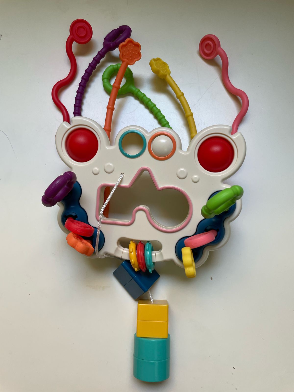 Premium Crab Sensory Activity Station - 6-String Pull & Pop🦀🧠